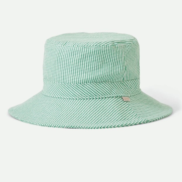 Brixton Petra Packable Bucket Hat Black Gingham