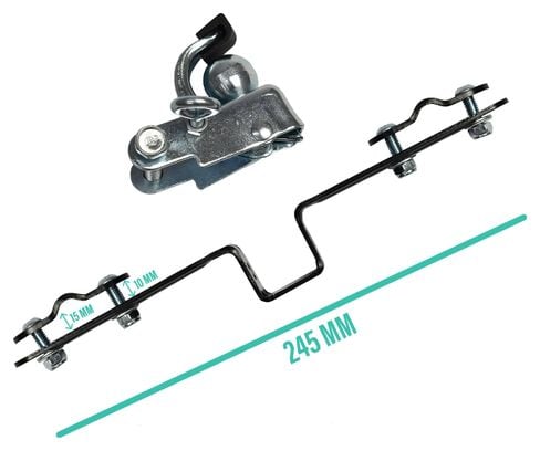 Attache remorque universel pour vélo avec adaptateur sur porte-bagage arrière