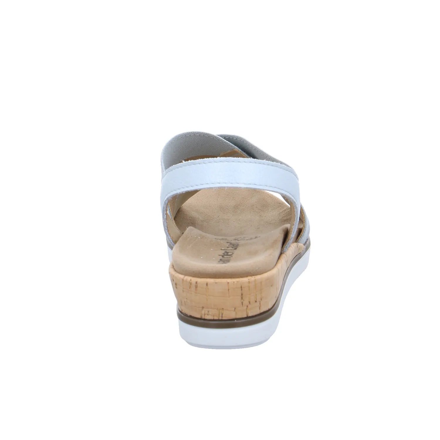 VAN DER LAAN Comfort-Sandalette Offwhite Leder