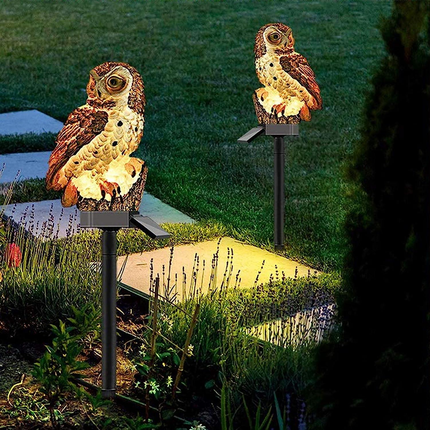 Solar Eule LED Lampe Outdoor Deko Halloween Gartenleuchte - Warmweiss