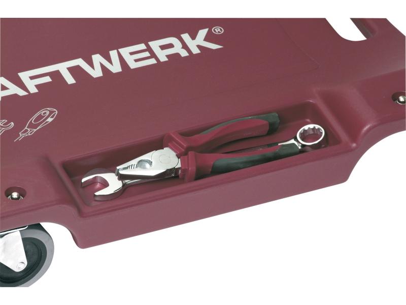 Kraftwerk Kunststoff-Liegepritsche 3991 130 kg Werkstatt-Rollbrett belastbar bis 130 kg