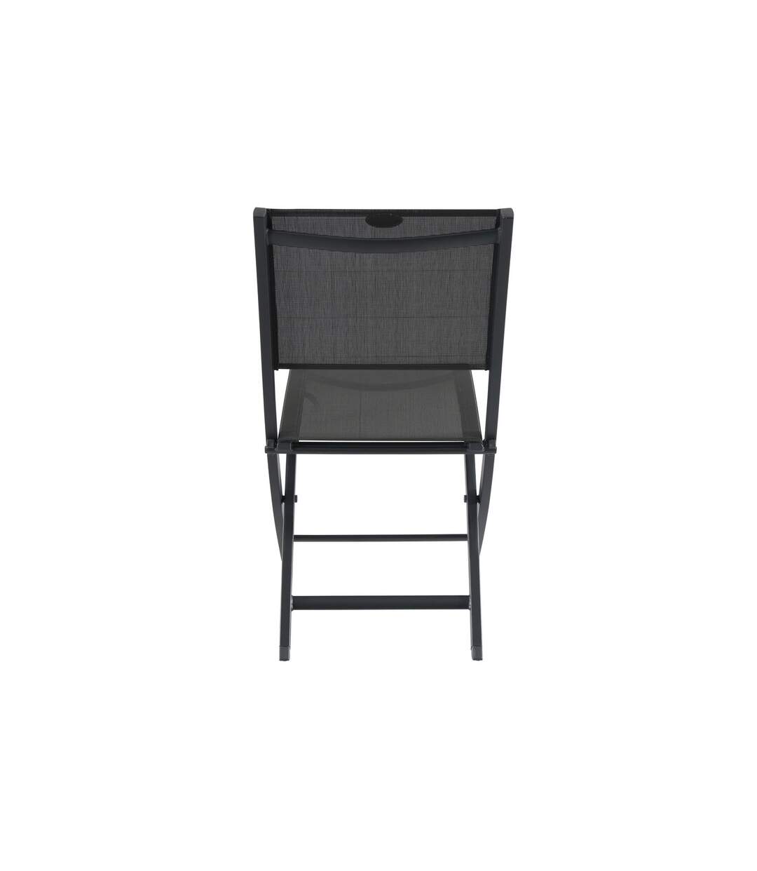 Chaise de jardin pliante Essentia  - Aluminium et texaline - Gris anthracite