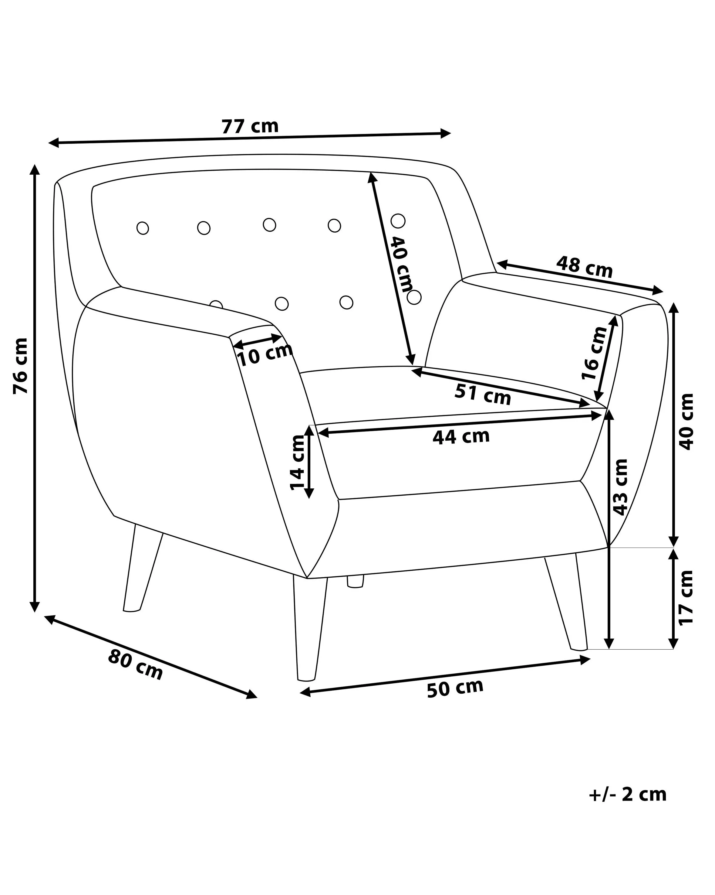 Fauteuil MOTALA Stof Lichtbeige