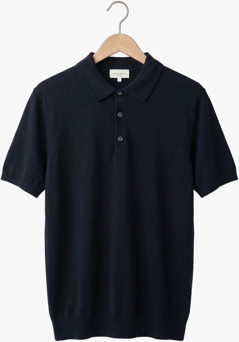 donkerblauwe profuomo polo polo ss luxury basic