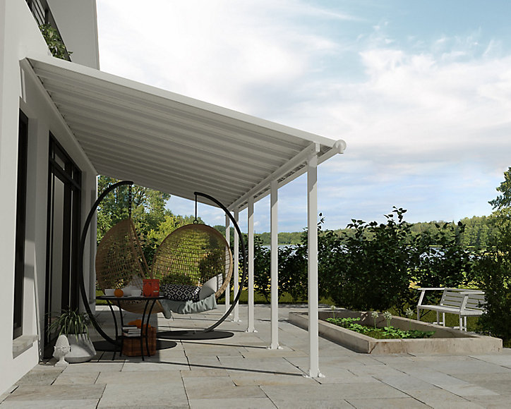 Pergola adossée Olympia 3 x 8,51m blanc