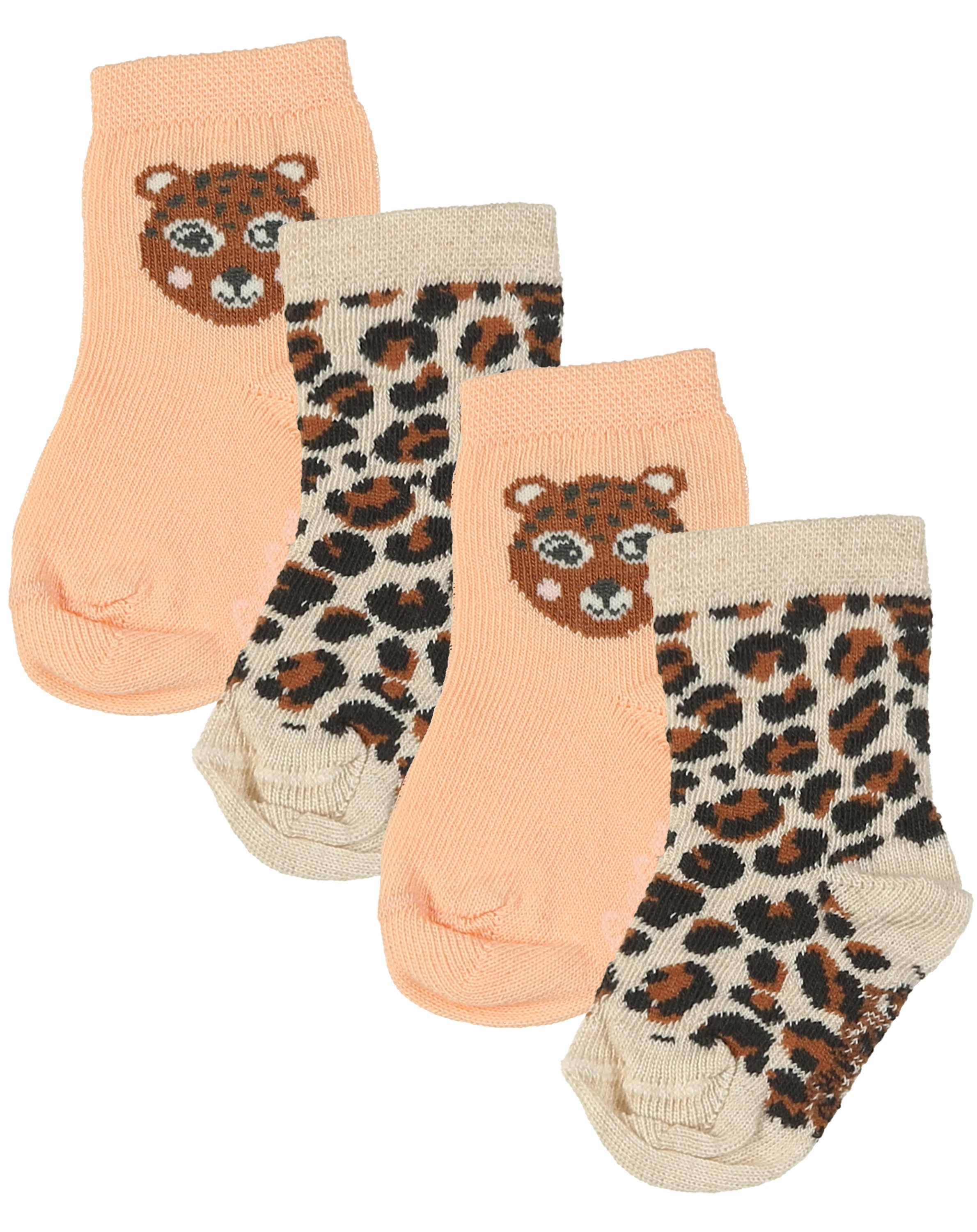 Socken LEO 4er-Pack in aprticot/beige
