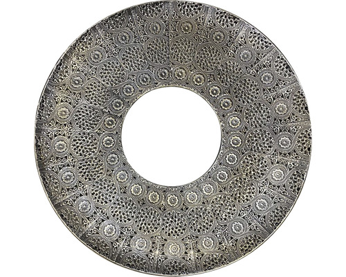 Ronde metalen spiegel met ornamenten, Ø 45 cm