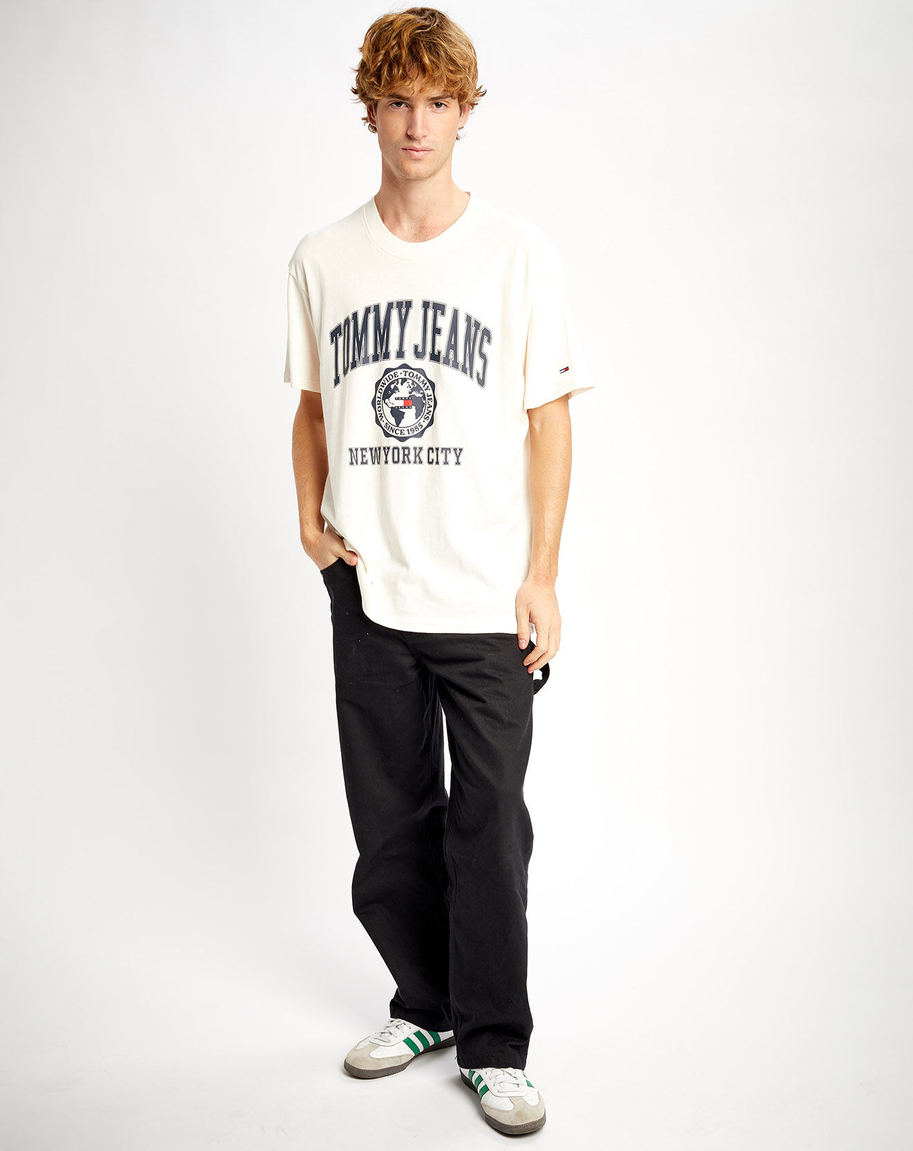 Tommy Jeans T-Shirt College logo blanc