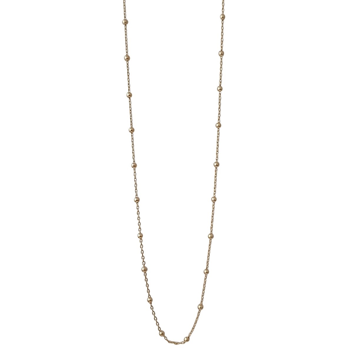Collier minis boules femme or 60 cm