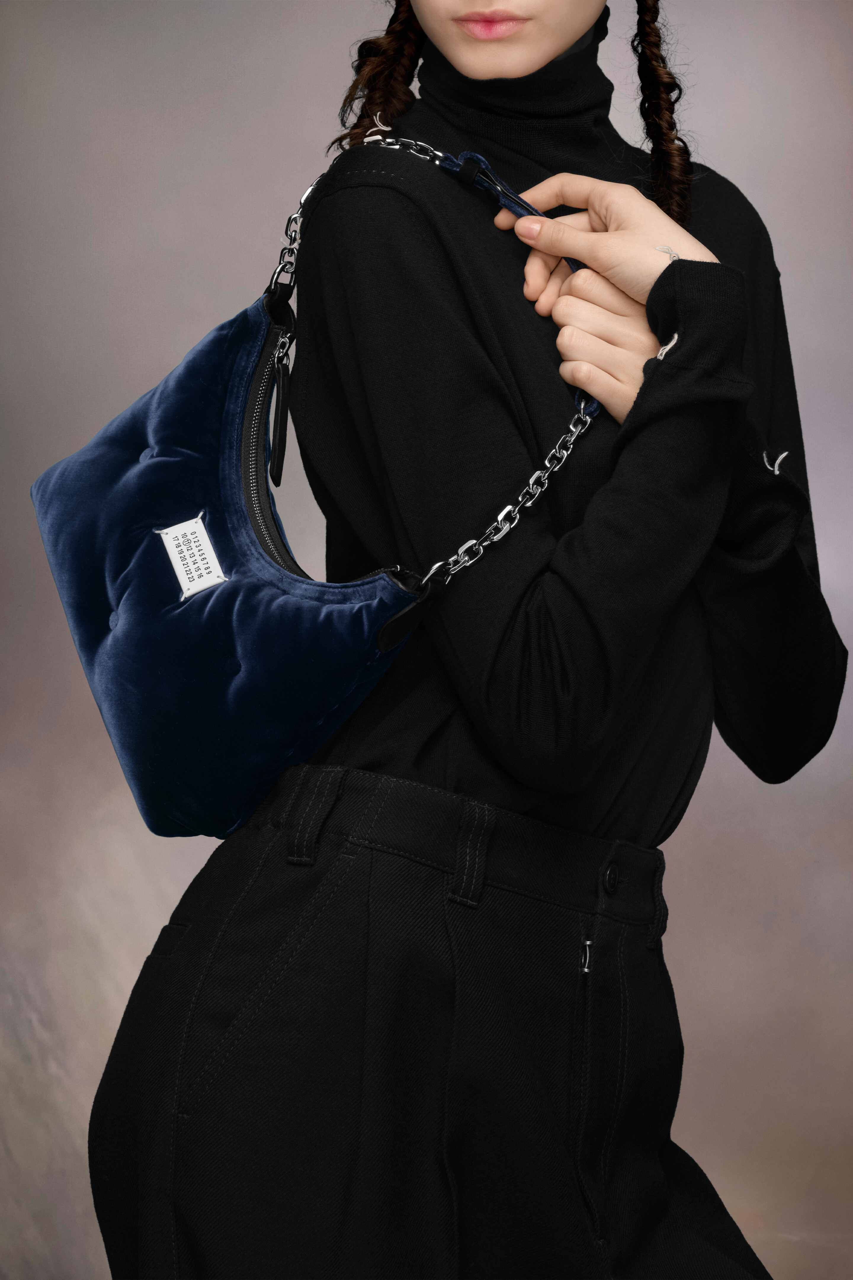 Sac Glam Slam hobo small Bleu Foncé