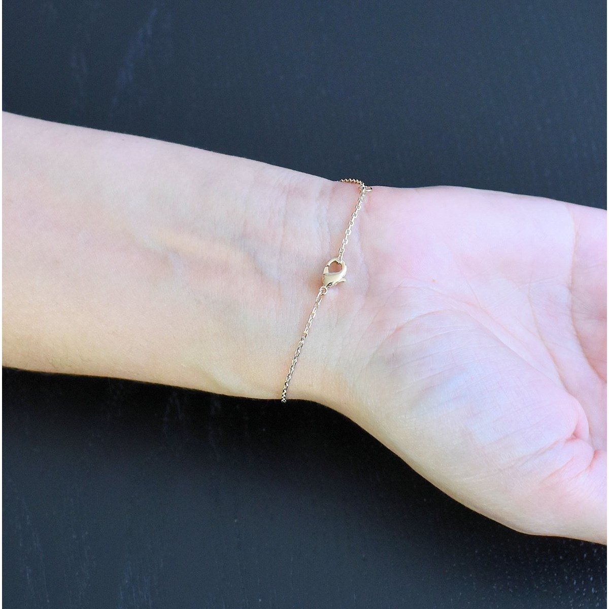 Bracelet croissant de lune Plaqué OR 750 3 microns