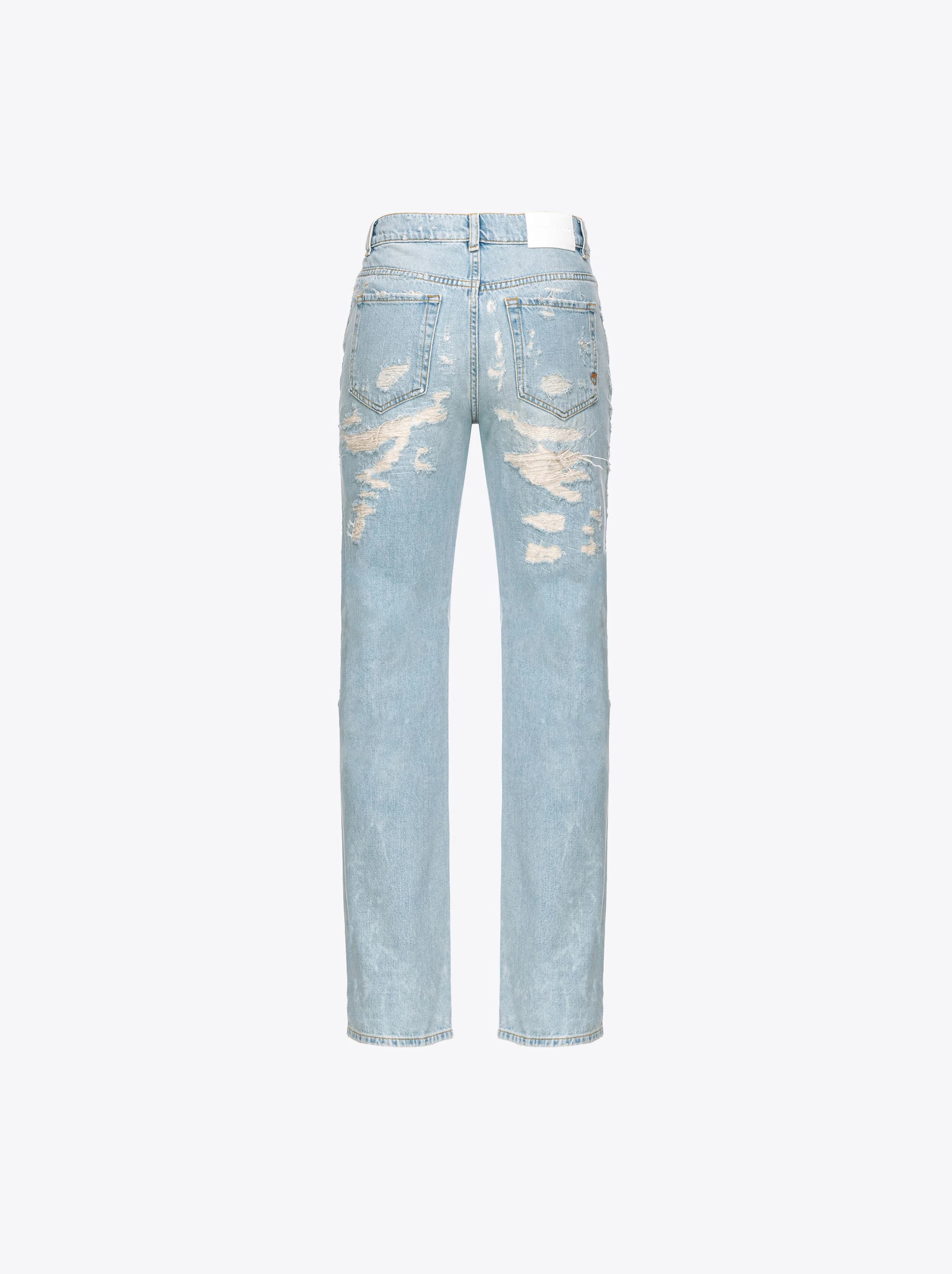 Jean straight déchiré | Bleu