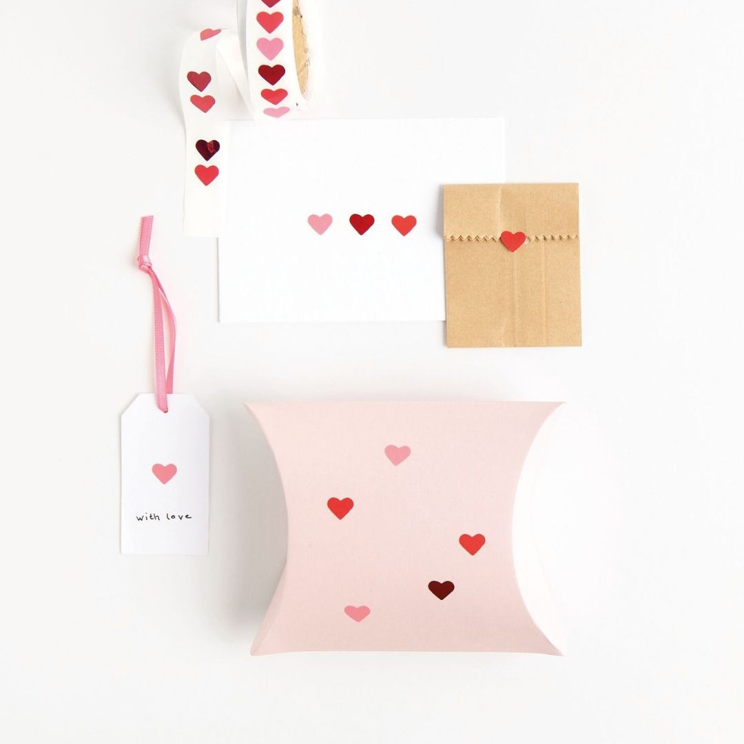 Rol mini stickers - neon hartjes