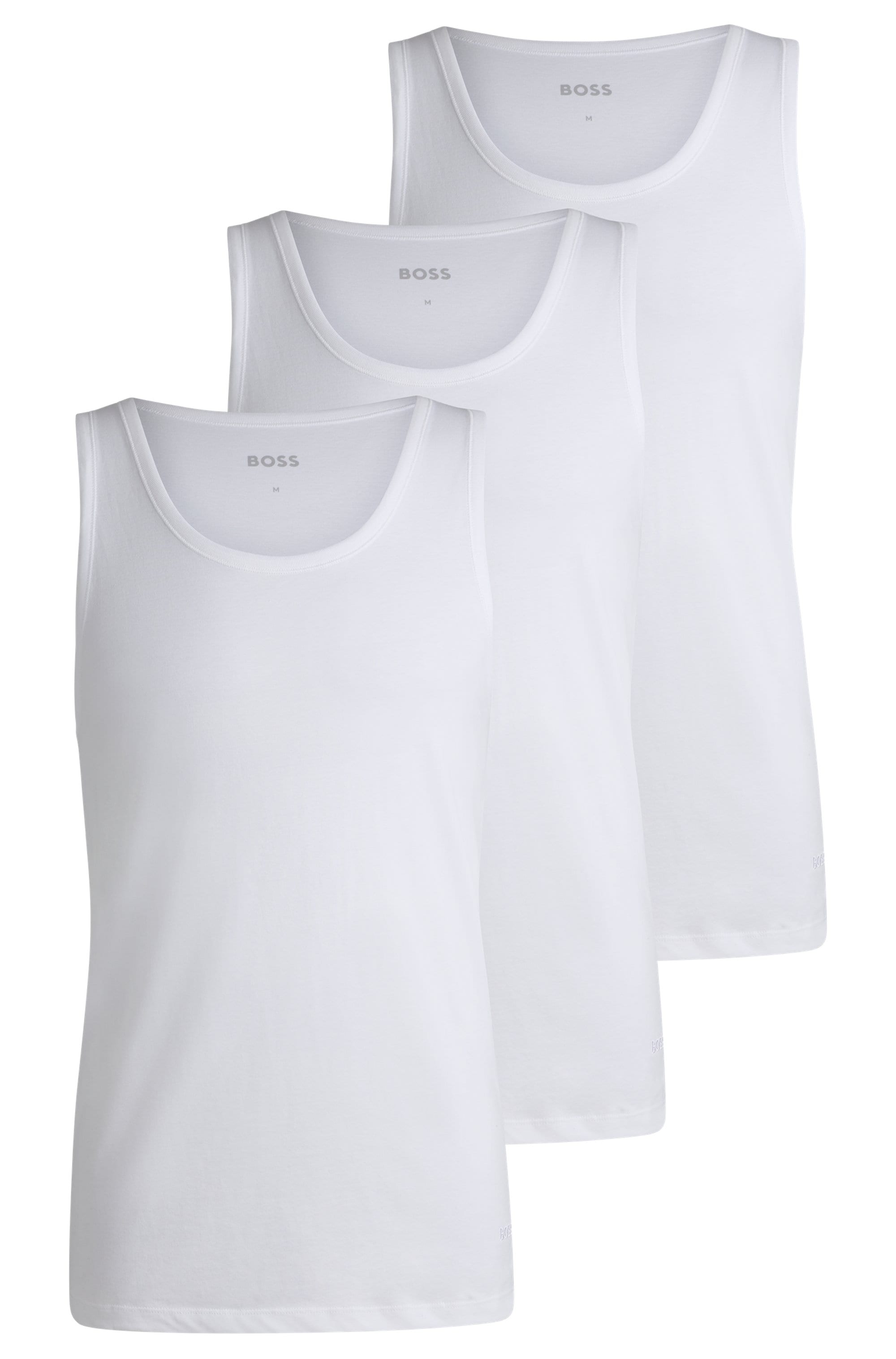 BOSS Unterhemd »Tank Top 3P CO« Packung, 3 Stk. tlg., mit Rippbündchen