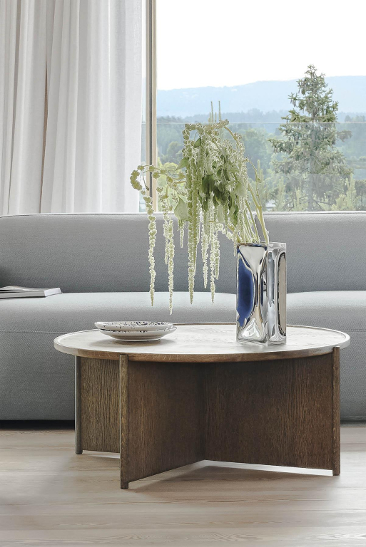 Northern Cling salontafel Ø90 licht eiken