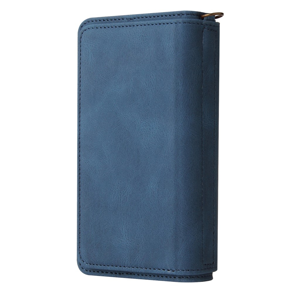 Samsung Galaxy S23 5G Leder Wallet Etui Tasche mit 15 Kartenfächern   Münzfach - Dunkelblau