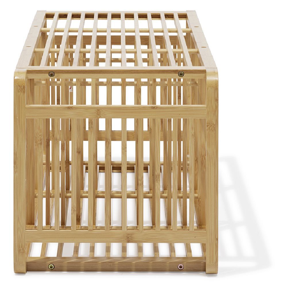 Étagère 3 cases Macao bambou naturel - L.33xP.33xH.96cm