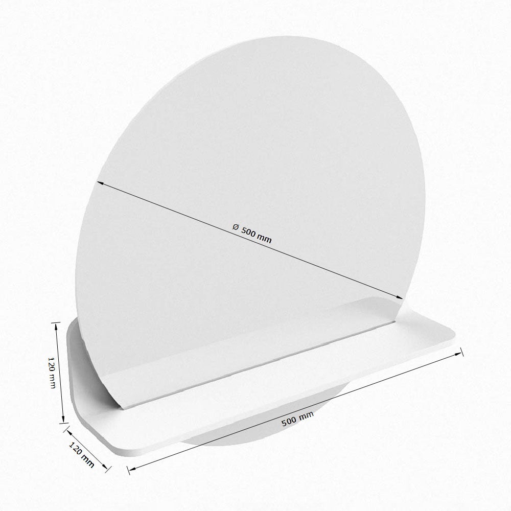Mondiaz Spot spiegel rond Ø50cm met planchet clay