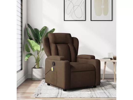 Fauteuil massant inclinable Marron Tissu