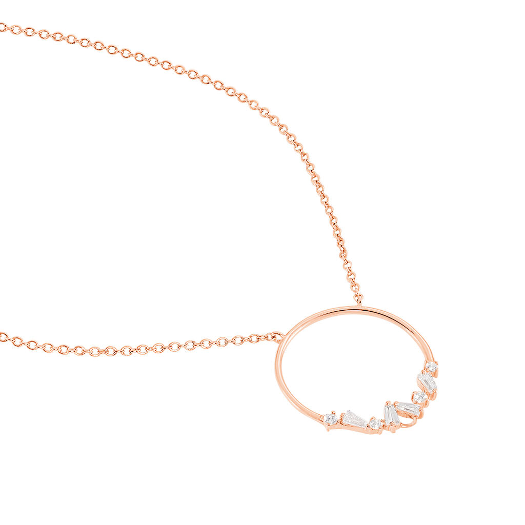 Collier Celene Argent Rose Oxyde De Zirconium