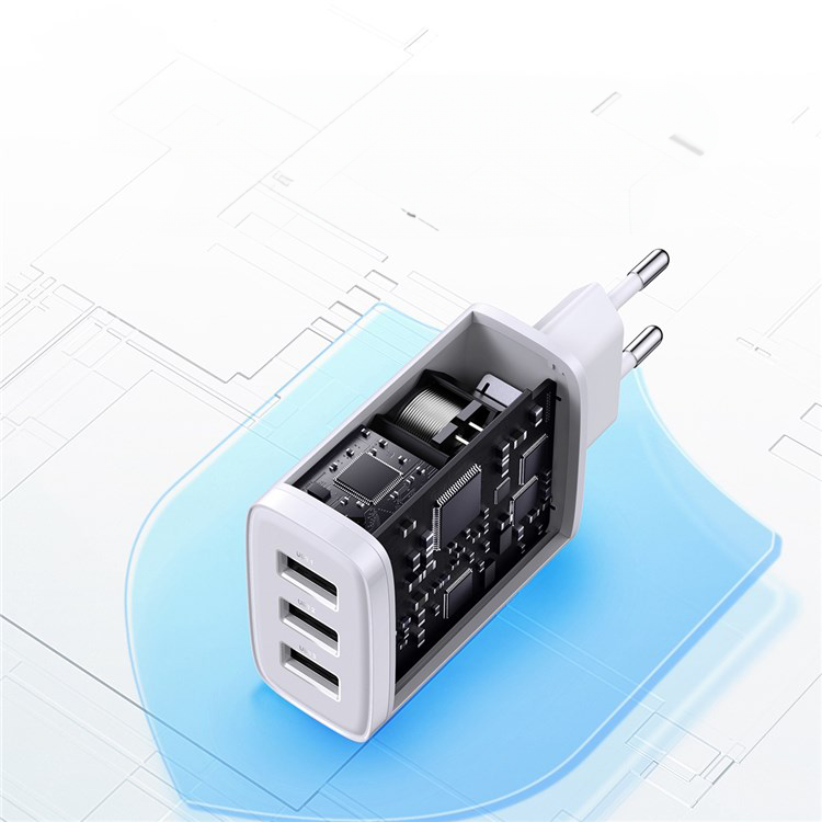 (17W) 3x USB A Ladegerät Netzteil - Weiss