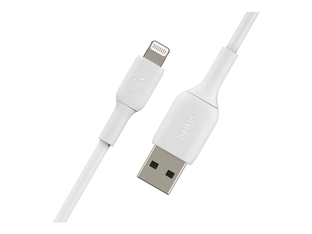 Belkin BoostCharge - Lightning-kabel - Lightning han til USB han - 3 m - hvid