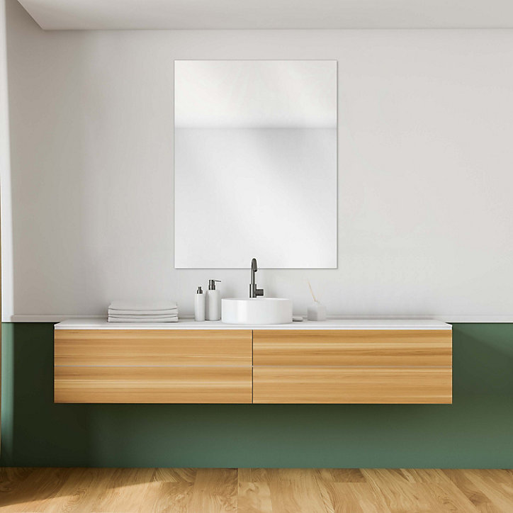Miroir salle de bains rectangulaire 60x90 cm argent Imandra