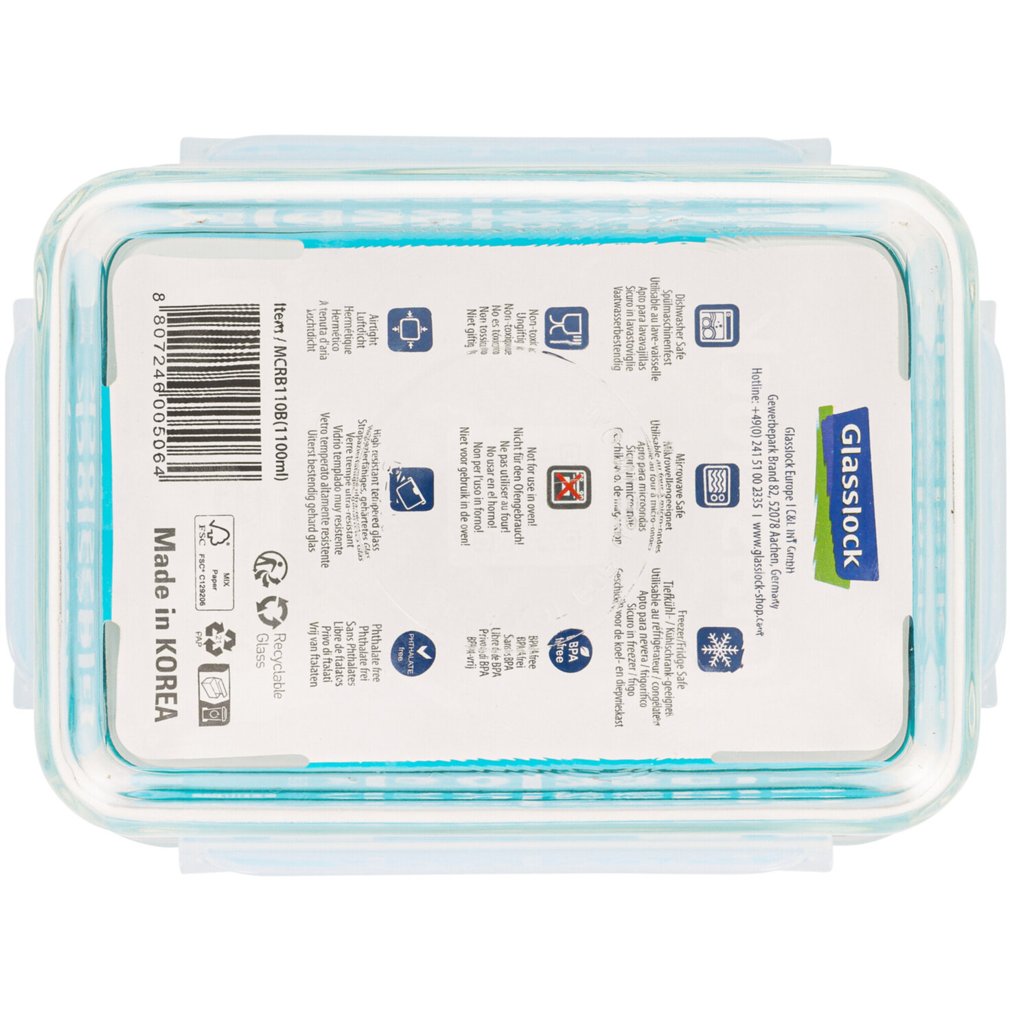 Glasslock Frischhaltedose 1100ml