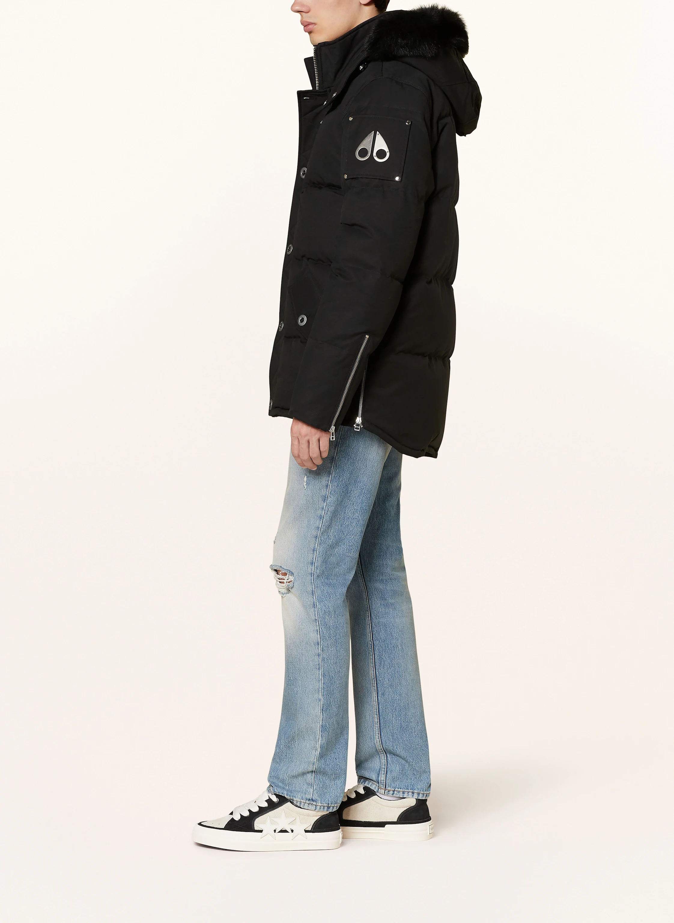 MOOSE KNUCKLES Daunenjacke 3Q mit abnehmbarer Kapuze und Kunstpelz