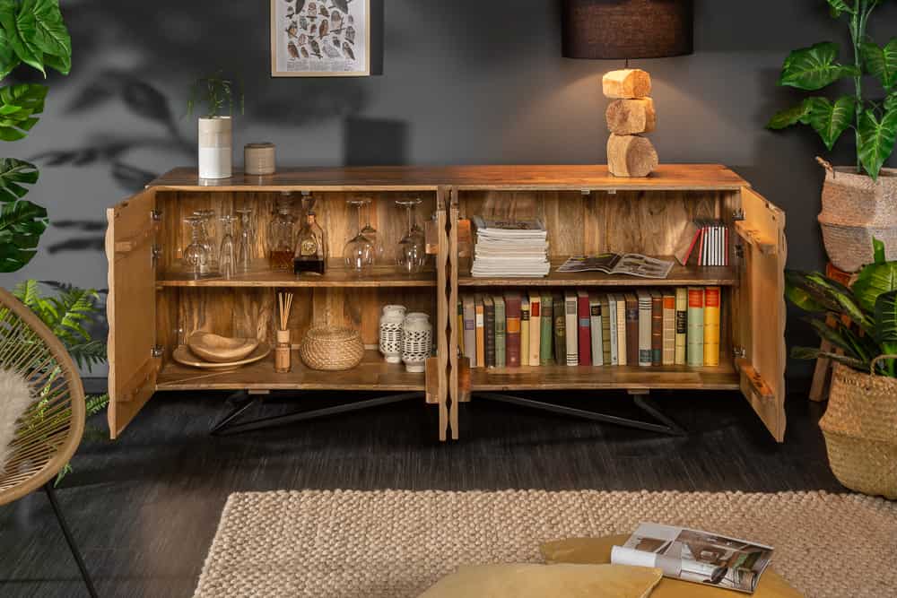 Massives Sideboard ORGANIC LIVING 175cm Mangoholz organisches Design