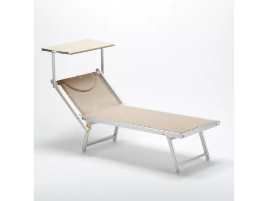 4 chaises longues pliantes en aluminium plage jardin San Vito Lo Capo