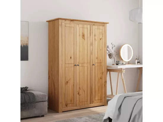 Garde-robe à 3 portes 118x50x171,5 cm Pin Assortiment Panama
