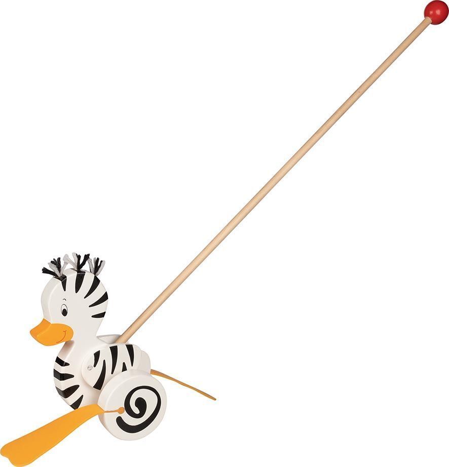 Schiebetier ZEBRA-ENTE aus Holz