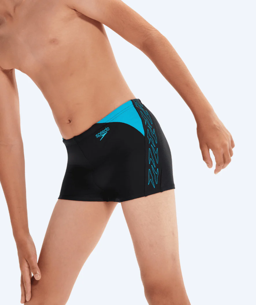 Speedo aquashorts til drenge - Hyperboom Splice - Sort/blå