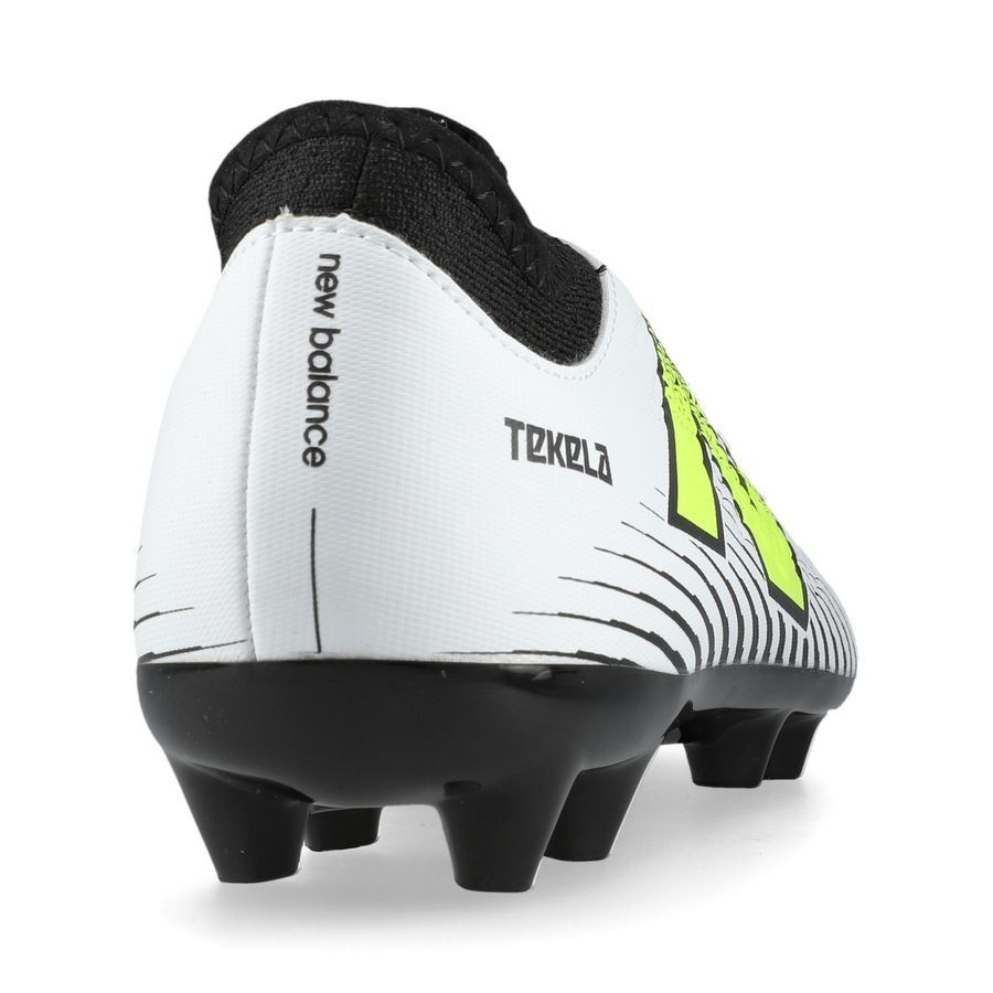 New Balance Tekela V4 Magique FG - Blanc/Violet/Jaune Fluo Enfant