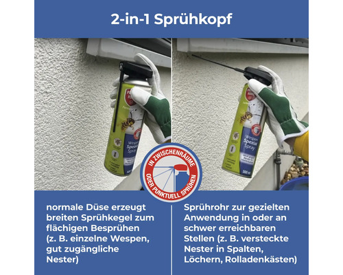 FormineX Wespen Speciale Spray 500 ml, ideaal voor gebruik tegen nesten in holtes