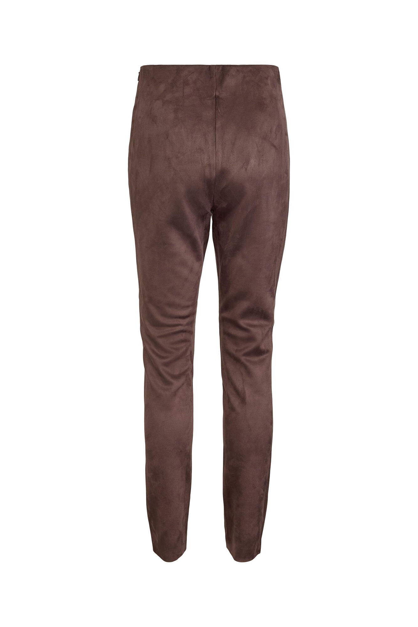 Calça legging em camurça sintética - Marrom escuro