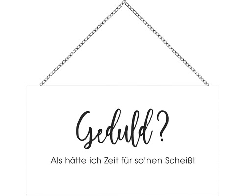 Houten bordketting geduld 23x13 cm