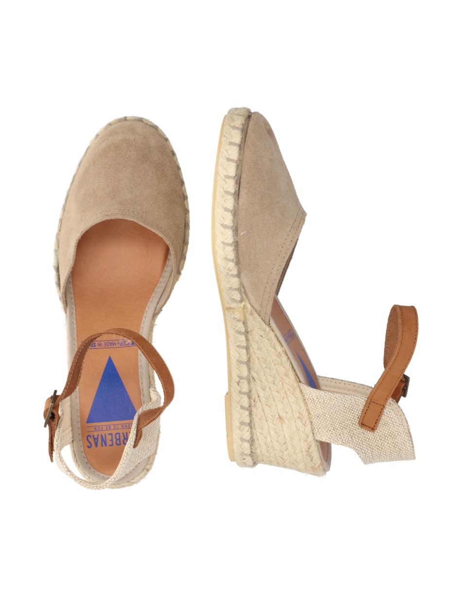 Veloursleder Keilsandale