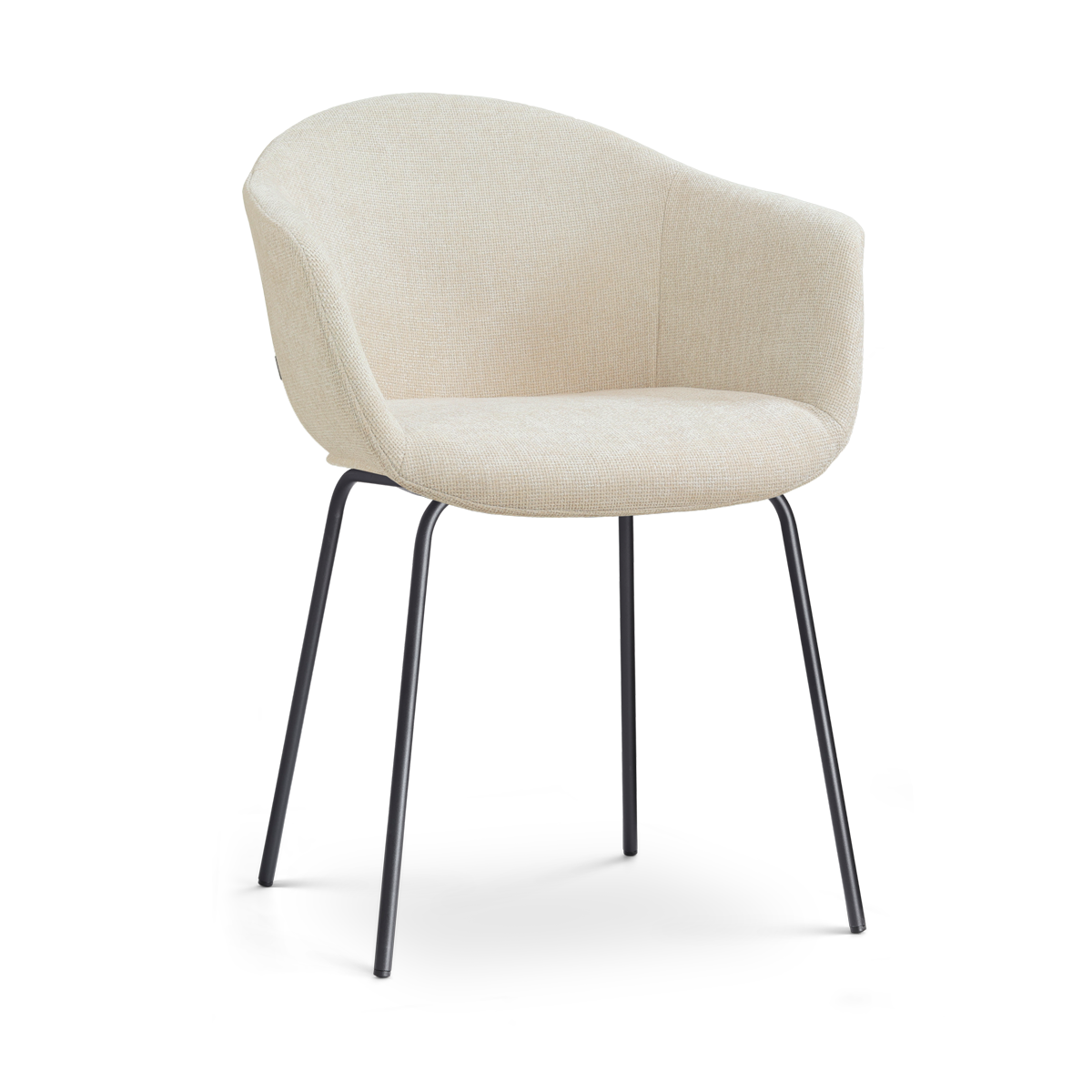 Eetkamerstoel Nora-Otis cottonbeige - zwart onderstel