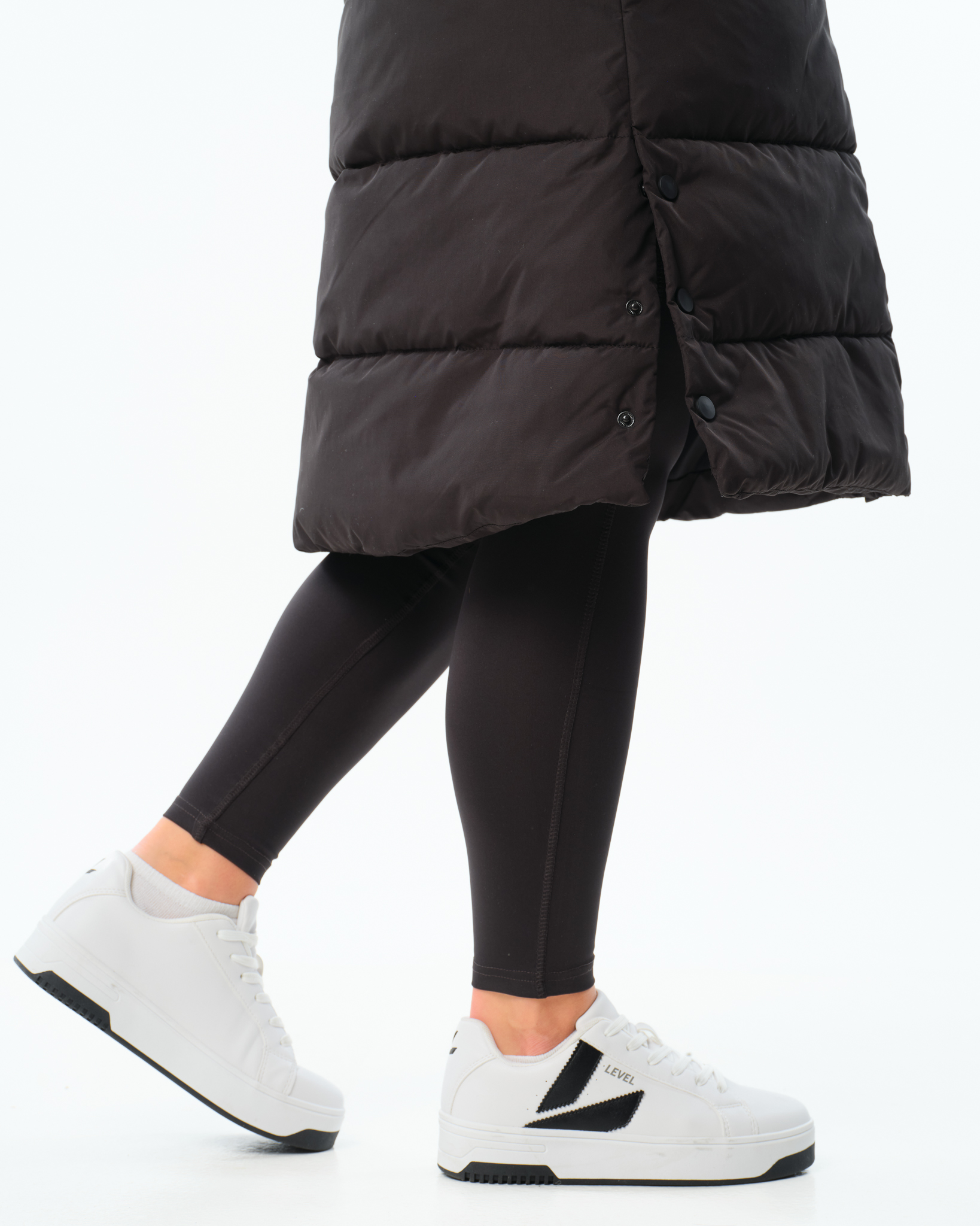 LEVITY Matilda Long Puffer Vest Black