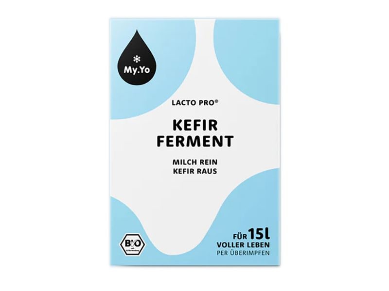My. Yo Bio Kefir Ferment probiotisch 3 x 5 g Hochkonzentrierte Fermente zur Herstellung von Kefir