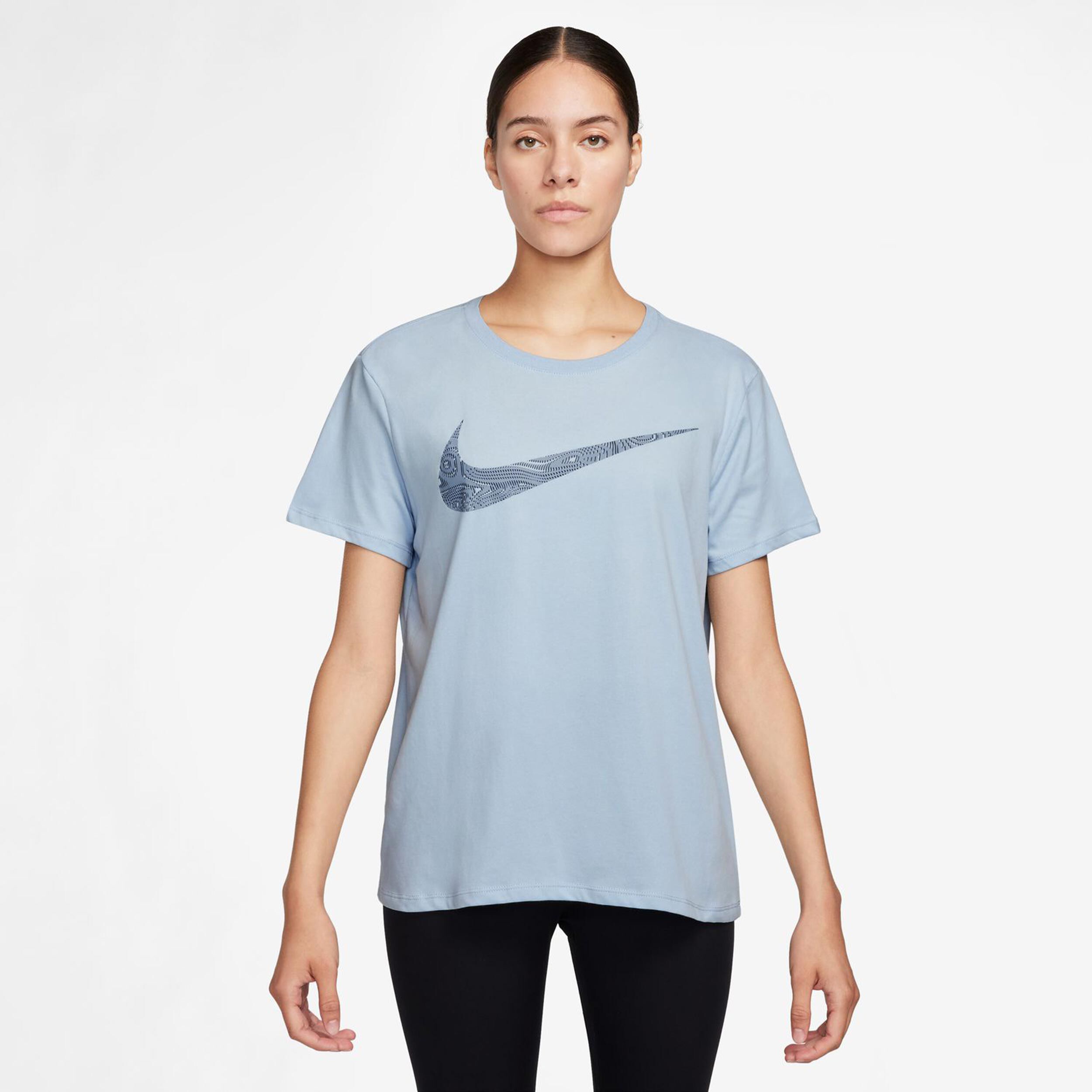 Nike Dri-Fit Slam Short T-shirt Femmes - Bleu Gris