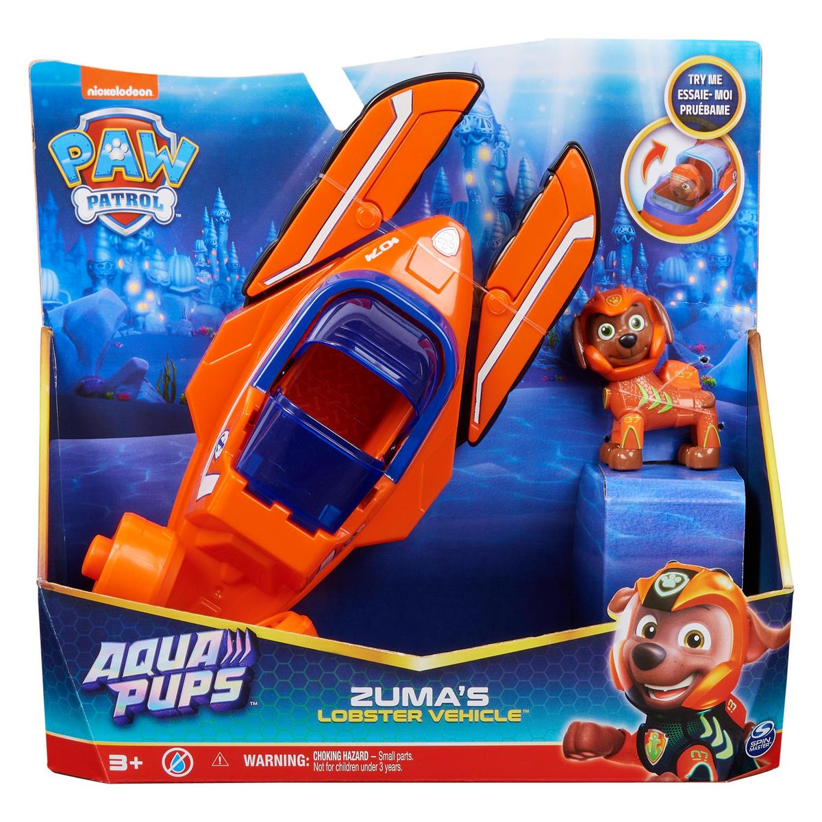 Véhicule et Figurine Zuma Aqua Pups La Pat Patrouille