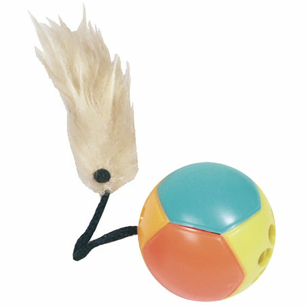 Lot de 2 balles nuits pour chat avec grelot - coloris suivant disponibilité