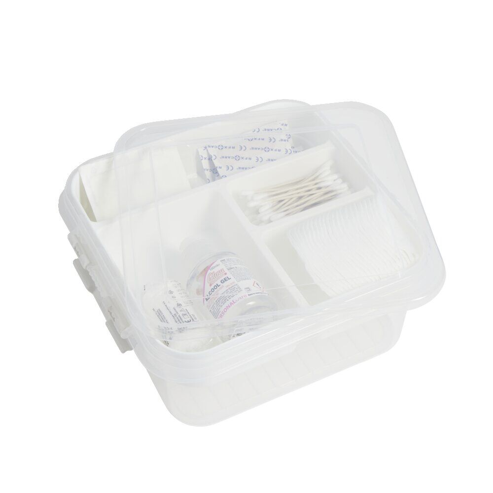 Boîte à compartiments 2 niveaux de rangement 26x25xH11cm