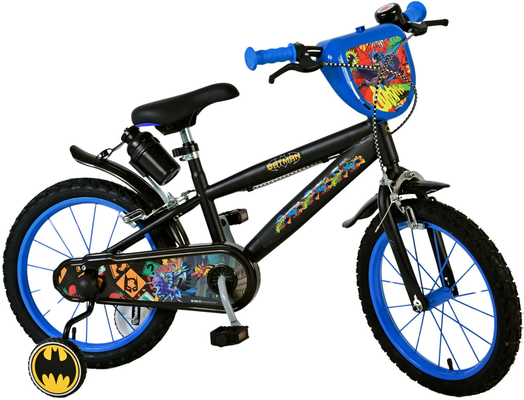 Kinderfahrrad Batman Fahrrad für Jungen 16 Zoll Kinderrad in Schwarz