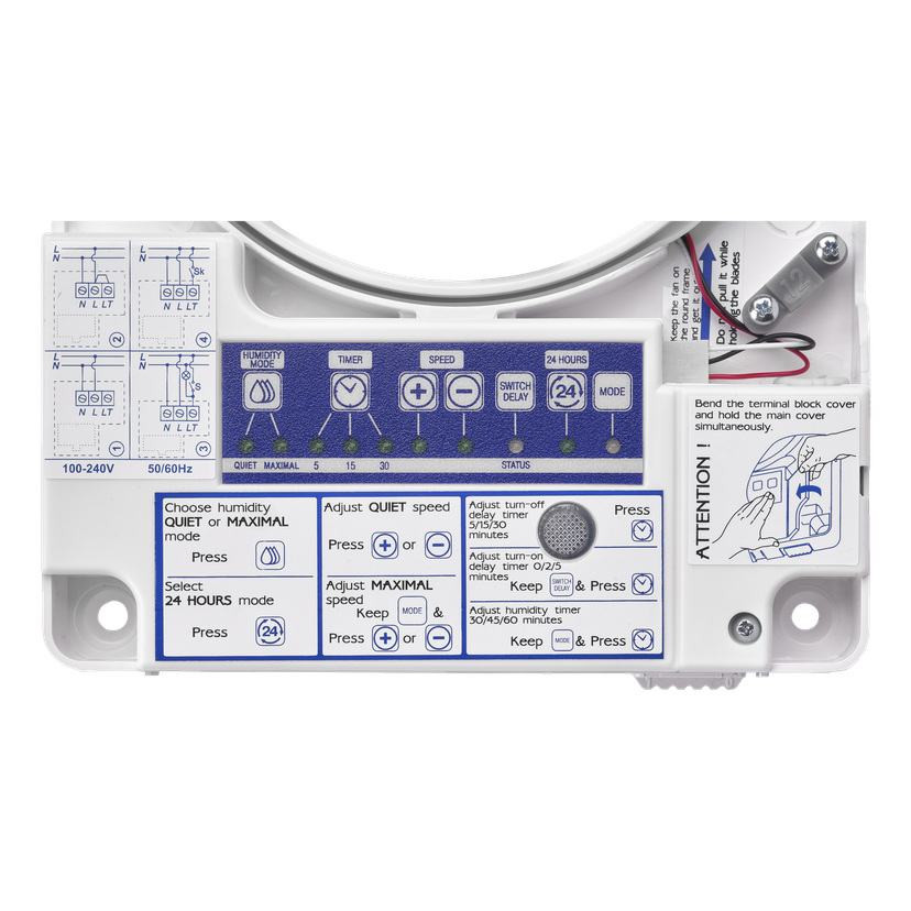 Baderomsvifte IP44 106/133 m³/h 17 dB