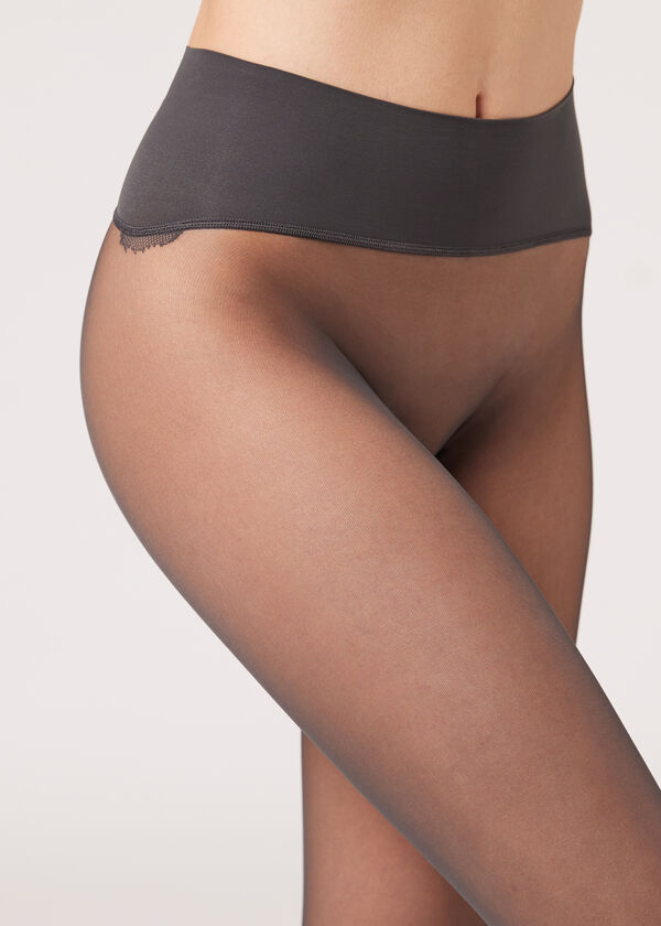 Meia-calça invisível transparente de 20 denier