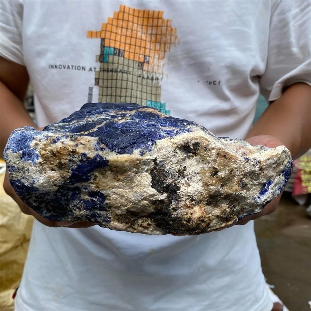 Large Noble Dark Blue Sodalite Crystal Gemstone Rough Raw Rock Home Decor(900-1000g)